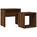 Tavolini Impilabili 2 Pz Rovere Marrone In Legno Multistrato - Foto miniatura 2