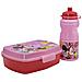 Disney Set Borraccia Da 380 Ml E Sandwich Box Rosa Per Bambini In Plastica Minnie Con Banda Antiscivolo E Chiusura Di Sicurezza - Foto miniatura 3