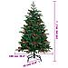 Albero Natale Artificiale Incernierato Con Pigne E Bacche 150cm - Foto miniatura 9