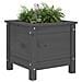 Fioriera Da Giardino Grigia 40x40x39 Cm Legno Massello Di Pino - Foto miniatura 2