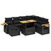 Set Divani da Giardino con Cuscini 8 pz Nero in Polyrattan - Foto miniatura 1