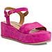 Pink Suede Casual Open Sandals Sandali Pelle Scarpe Donna Rosa Eu 37, 1-28020-42 530 - Foto miniatura 1