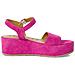 Pink Suede Casual Open Sandals Sandali Pelle Scarpe Donna Rosa Eu 37, 1-28020-42 530 - Foto miniatura 3