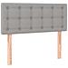 Letto a Molle Materasso e LED Grigio Chiaro 90x200 cm Tessuto - Foto miniatura 4