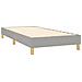 Letto a Molle Materasso e LED Grigio Chiaro 90x200 cm Tessuto - Foto miniatura 8