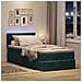 Pouf Letto Con Materasso E Led Verde Scuro 80x200cm In Velluto - Foto miniatura 3