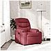 Poltrona Reclinabile In Tessuto Rosso Vino - Foto miniatura 1