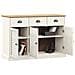 Credenza Cassetti VIGO 113x40x75 cm Legno Massello Pino Bianco - Foto miniatura 3