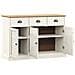 Credenza Cassetti VIGO 113x40x75 cm Legno Massello Pino Bianco - Foto miniatura 4