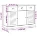 Credenza Cassetti VIGO 113x40x75 cm Legno Massello Pino Bianco - Foto miniatura 9