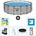 Piscina Fuori Terra - In Giro - 488x122 Cm - Grigio - Include Accessori Coordinati Cb34 - Foto miniatura 1