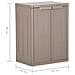 Armadio Da Giardino Marrone 65x45x88 Cm In Pp Aspetto Legno - Foto miniatura 7