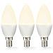 Confezione Da 3 Lampadine Led E14 4,9 W 470 Lm 2700 K A Forma Di Candela, Bianco - Foto miniatura 3
