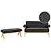 Set Da Salotto Tamre Bouclé Nero /marrone Chiaro - Foto miniatura 2