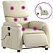 Poltrona Massaggiante Elettrica Reclinabile Crema Similpelle - Foto miniatura 1