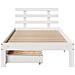 Giroletto con Cassetti Bianco 100x200 cm Legno Massello di Pino - Foto miniatura 4
