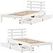 Giroletto con Cassetti Bianco 100x200 cm Legno Massello di Pino - Foto miniatura 9