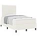Letto con Box Spring e Materasso Crema 120x200 cm Tessuto in Corduroy - Foto miniatura 1