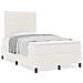 Letto con Box Spring e Materasso Crema 120x200 cm Tessuto in Corduroy - Foto miniatura 4