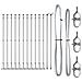 Pali di recinzione con basi 13 pcs Ø32mm 70cm in acciaio zincato - Foto miniatura 1
