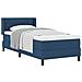 Letto box spring con materasso con materasso Blu 100 x 200 cm - Foto miniatura 3