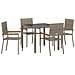 Set da Pranzo per Giardino 5 pcs Grigio 90 x 90 x 75 cm - Foto miniatura 1