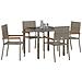 Set da Pranzo per Giardino 5 pcs Grigio 90 x 90 x 75 cm - Foto miniatura 3