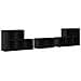 Set di mobili TV 8 pz Rovere Nero Legno ingegnerizzato - Foto miniatura 1