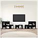 Set di mobili TV 8 pz Rovere Nero Legno ingegnerizzato - Foto miniatura 2