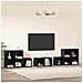 Set di mobili TV 8 pz Rovere Nero Legno ingegnerizzato - Foto miniatura 4