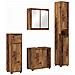 Set di mobili per il bagno con cassetto 4 pcs Legno vecchio - Foto miniatura 1
