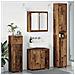 Set di mobili per il bagno con cassetto 4 pcs Legno vecchio - Foto miniatura 2