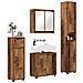 Set di mobili per il bagno con cassetto 4 pcs Legno vecchio - Foto miniatura 3