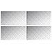 Dischi Quadrati 4 pcs Argento 90 x 50 cm Alluminio - Foto miniatura 1