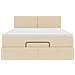 Pouf Letto con Materasso Crema 140x190 cm in Tessuto - Foto miniatura 7