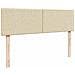 Pouf Letto con Materasso Crema 140x190 cm in Tessuto - Foto miniatura 9