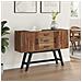 Supporto TV Naturale 110 x 30 x 75 cm Legno di teak solido - Foto miniatura 4