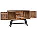 Supporto TV Naturale 110 x 30 x 75 cm Legno di teak solido - Foto miniatura 5