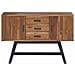 Supporto TV Naturale 110 x 30 x 75 cm Legno di teak solido - Foto miniatura 6