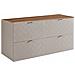 | Mobile sottolavabo 120 cm - Beige Mat - Mobili da bagno - Mobili da bagno - Mobile sottolavabo - Piano di lavoro marrone - Foto miniatura 1