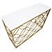 Consolle Star Marble In Ferro E Resina Effetto Marmo - 120 X 40 X H 80 Cm - Foto miniatura 6