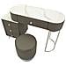 Consolle Trucco Vkh23-grigio-legno-120x40x75 Cm - Foto miniatura 4