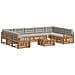 Set divani con cuscino 10 pcs Grigio Naturale e Chiaro - Foto miniatura 3