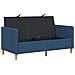 Divano con Storage Blu 152 x 78 x 87 cm Poliestere - Foto miniatura 4