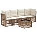 Set Divano da Giardino 5 pcs Beige polyrattan - Foto miniatura 1