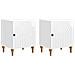 Armadio da Notte 2 pcs Bianco Lucido 43 x 34,5 x 50 cm - Foto miniatura 1