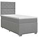 Letto box spring con materasso Grigio Chiaro 90 x 200 cm - Foto miniatura 1