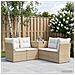 Set di divani 5 pz Beige e Bianco Crema - Foto miniatura 3
