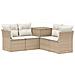 Set di divani 5 pz Beige e Bianco Crema - Foto miniatura 1