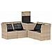 Set di divani 5 pz Beige e Bianco Crema - Foto miniatura 8